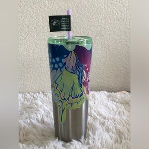 ✨NWT🦋Starbucks Summer 2024 Canna Lily Butterfly Silver SS Venti Hot/Cold Cup